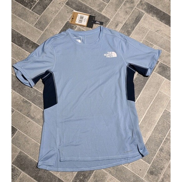 New THE NORTH FACE SUNRISER SHORT SLEEVE SHIRT Steel Blue Women's Size SMALL - Picture 1 of 6